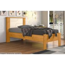 Cama Solteiro Pérola Cinamomo/Off White - Conquista Cama Solteiro Pérola Cinamomo/Off White - Conquista