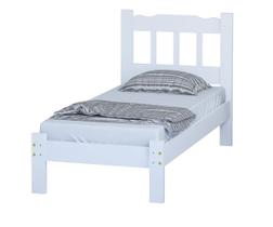 Cama Solteiro Perola Madeira Maciça Cor Branco