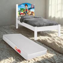 Cama Solteiro Personagens Com Colchão D20 Incluso MDF Resistente