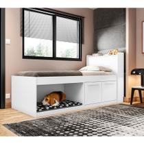 Cama Solteiro Pet 0,90 Puppy Branco