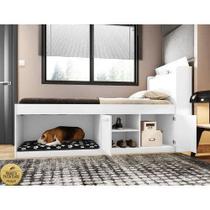 Cama solteiro pet puppy branco