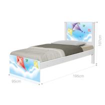 Cama Solteiro Pipas com Colchão