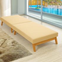 Cama Solteiro Portátil Acampamento Slim Confortável D-26 Bege