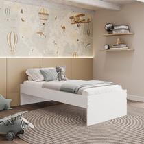 Cama Solteiro Prisma 191,5x42,5cm Branco