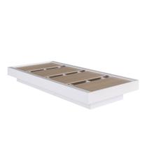 Cama Solteiro Suspensa Branca MDP 92x192x25,5cm Zurique Quarto Art In Móveis