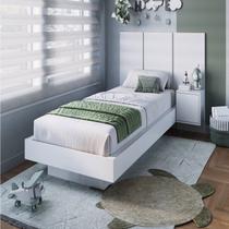 Cama Solteiro Suspensa com Cabeceira e Mesa de Apoio 80/90 Zurique