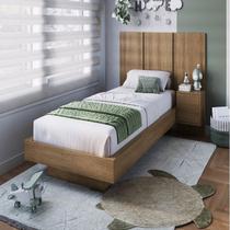 Cama Solteiro Suspensa com Cabeceira e Mesa de Apoio 80/90 Zurique Marrom/Mel Cama Solteiro Suspensa com Cabeceira e Mesa de Apoio 80/90 Zurique Marrom/Mel