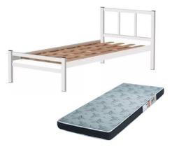 Cama Solteiro Tubolar Com Colchão D28, Alojamento, Pousadas.