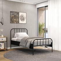 Cama Solteiro Tubular Julia Yescasa Preto