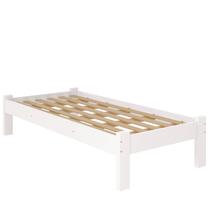 Cama Solteiro Turca New Reforçada Madeira Cor Branco Cama Solteiro Turca New Reforçada Madeira Cor Branco