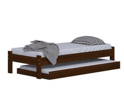 Cama Solteiro Turca Reforçada com Auxiliar cor Castanho Cama Solteiro Turca Reforçada com Auxiliar cor Castanho