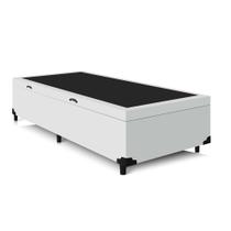 Cama Sommier Box Baú Solteirão 96x203x42 - Abertura Lateral Cor:Branca