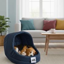 Cama Suede Iglu Luxo Caes Gato Lavavel Casinha Azul Oferta -