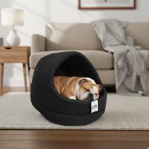 Cama Suede Iglu Luxo Caes Gato Lavavel Casinha Preto Oferta -