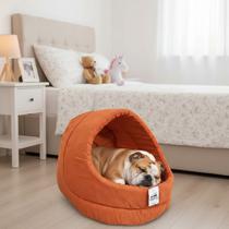 Cama Suede Iglu Luxo Caes Gato Lavavel Casinha Terracota -