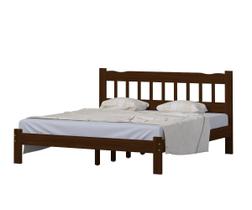 Cama Super King Size Madeira Perola Cor Castanho