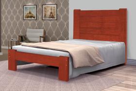 Cama Super King Size Malbec de Madeira Maciça Angelim Pedra/Tauari - Cor Mel