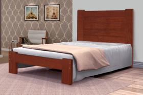 Cama Super King Size Malbec de Madeira Maciça Tauari Cor Castanho