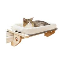 Cama Suspensa Ajustável Para Gatos Com Design De Pegadas, Em Lã Macia, Para Montagem Em Parede Ou Cama Suspensa Ajustável Para Gatos Com Design De Pegadas, Em Lã Macia, Para Montagem Em Parede Ou