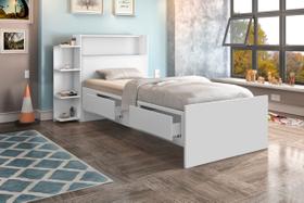 cama tamanho solteiro branca
