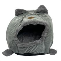 Cama Toca Cabana Pet Almofadada Forma de cabeça 32x28cm