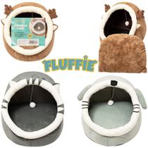 Cama toca de pelucia para cachorro e gato g fluffie