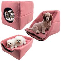 Cama Toca Iglu 3 em 1 Suede Cachorro Gato Frio Quente Pet G - Supri Pets