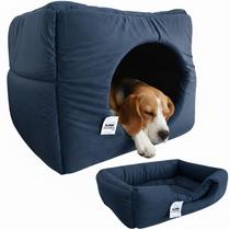Cama Toca Luxo Filhote Cao Lavavel Gato Caminha Azul Grande