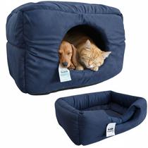 Cama Toca Luxo Filhote Cao Lavavel Gato Caminha Azul Media