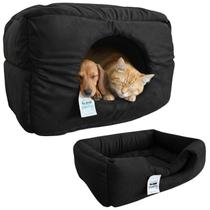 Cama Toca Luxo Filhote Cao Lavavel Gato Caminha Preto Media