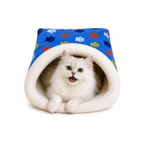 Cama Toca Para Gato Saco De Dormir Pelúcia Sherpa Dupla Face Cachorro Pequeno Até 6kg