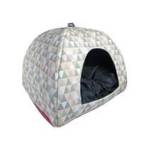 Cama Toca Pet Casinha Cabana Triângulo Cães Gato Almofada G Cama Toca Pet Casinha Cabana Triângulo Cães Gato Almofada G