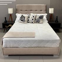 Cama Tradicional Estofada Berlim Linho RBL Cama Tradicional Estofada Berlim Linho RBL