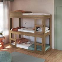 Cama Treliche Infantil 195cm x 184,5cm com Escada Lateral