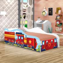 Cama Trenzinho Kids Infantil Com Colchão