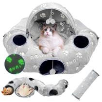 Cama Túnel para Gato OUHOU com Almofada Lavável e 4 Bolas