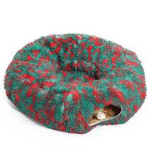 Cama Túnel para Gatos LUCKITTY - Quentinha e Acolchoada para o Natal