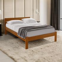 Cama Turca com Cabeceira Casal Madeira Maciça Castanho