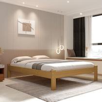 Cama Turca Queen De Madeira Maciça Reforçada Cor Nogueira
