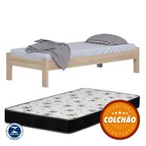 Cama Turca Solteiro Cor Natural com Colchao