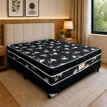 Cama Unibox Vale Spring Preto Espuma Semi Ortopédica Cama Unibox Vale Spring Preto Espuma Semi Ortopédica