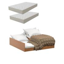 Cama Vira Casal 3 em 1 Matrix Compacta 193c190cm com Colchão