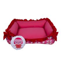 Cama Woof Classic London Lovers Mia com Laço Rosa