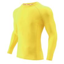 Camada base de compressão masculina Rash Guard USKOY UPF 50+ Yellow M