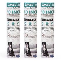 Camadas de recarga Lint Roller, grandes, 10 cm de largura, 3 pacotes