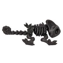 Camaleão Esqueleto Boneco Articulado Impressão 3D Geek Cinza