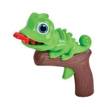 Camaleão Maluco Colorido Com Gatilho Na Língua Polibrinq