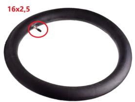 Câmara de Ar 16x2.5 Bico Reto Aro 16 Câmara de Ar 16x2.5 Bico Reto Aro 16