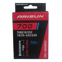 Câmara de ar 700 x 18/25 bike speed Arisun bico fino 60 mm Câmara de ar 700 x 18/25 bike speed Arisun bico fino 60 mm