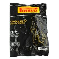 Câmara de Ar Aro 24 Pirelli PB-24 AV 33mm Válvula Schrader Câmara de Ar Aro 24 Pirelli PB-24 AV 33mm Válvula Schrader